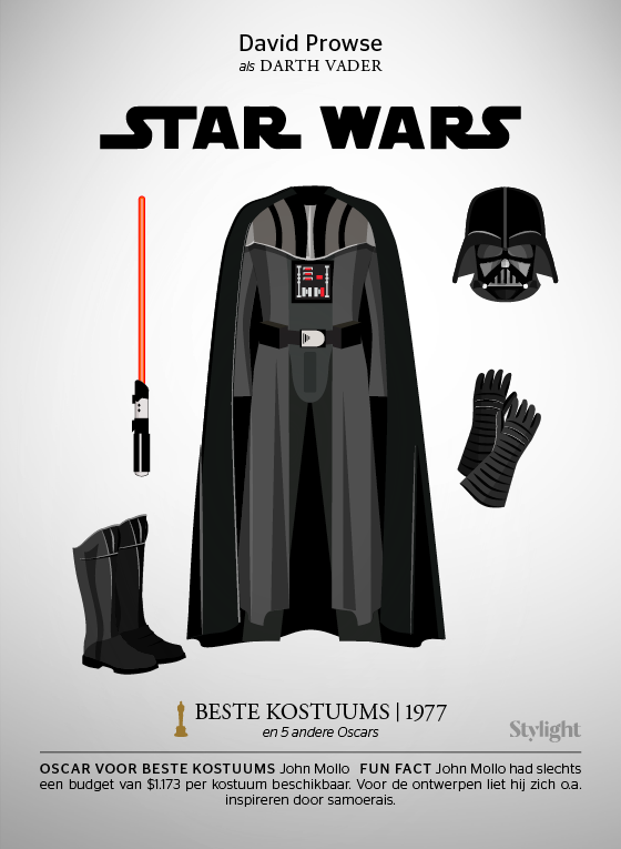 Oscars Darth Vader cape en masker Stylight