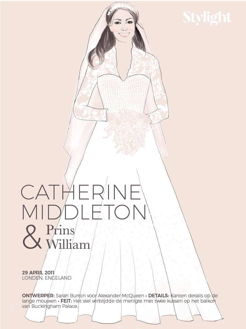 Stylight Memorabele trouwjurken Kate Middleton Prins William