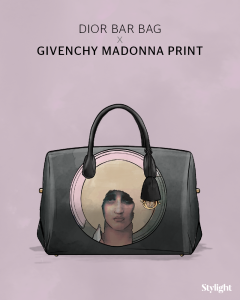 Stylight Dior bar tas met Madonna print