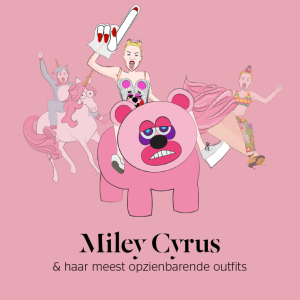 Miley Cyrus op roze beer eenhorn en ijsje door Stylight