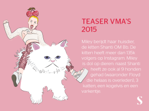 Stylight Miley Cyrus op witte kitten met kersen op haar hoofd