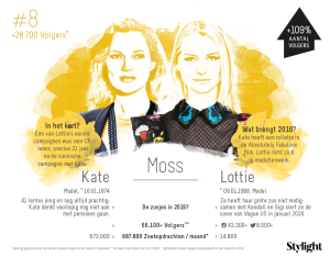 Kate en Lottie Moss aantal volgers op social media en highlights 2015 Stylight