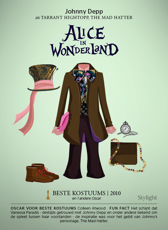 Oscars broek jas en hoed Alice in Wonderland Stylight