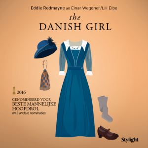 Oscars Stylight blauwe jurk en accesoires The Danish Girl