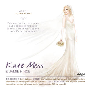 Stylight de 8 mooiste bruidsjurken Kate Moss in trouwjurk