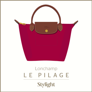 Stylight designer tassen Longchamp Le Pliage in het rood