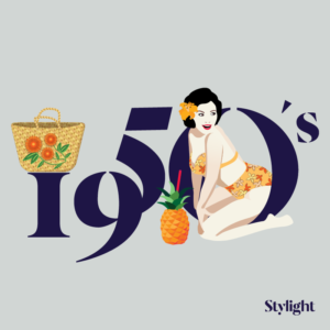 De bikini is jarig jaren 50 model in bloemenbikini Stylight