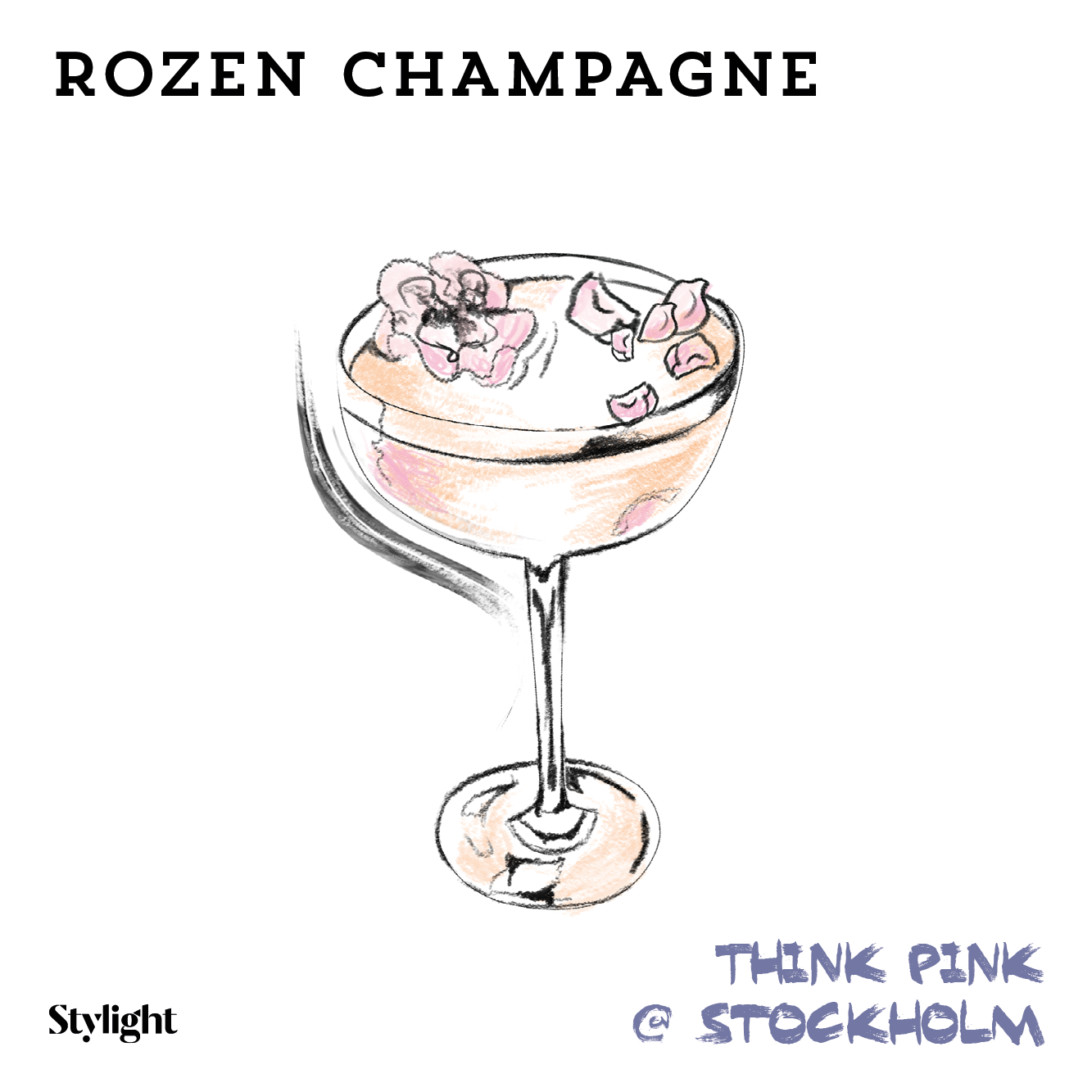 Stockholm cocktail rose champagne Stylight